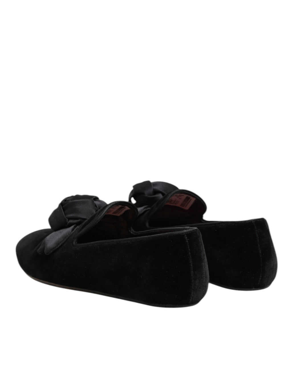 Dolce & Gabbana Black Suede Cotton Rose Slip On Loafers Shoes - Eljoys Fashion 