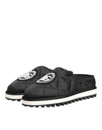 Dolce & Gabbana Black Nylon Low Top Slip On Sneaker Shoes - Eljoys Fashion 