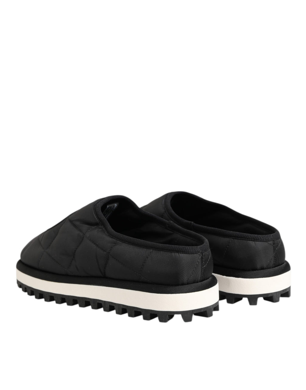 Dolce & Gabbana Black Nylon Low Top Slip On Sneaker Shoes - Eljoys Fashion 