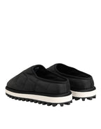 Dolce & Gabbana Black Nylon Low Top Slip On Sneaker Shoes - Eljoys Fashion 