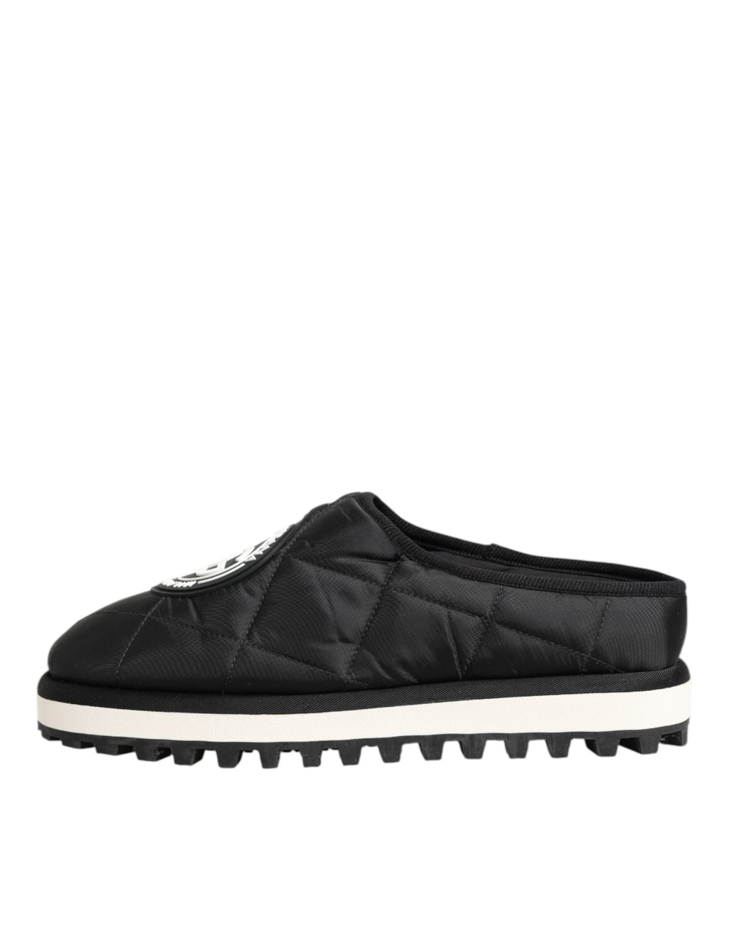 Dolce & Gabbana Black Nylon Low Top Slip On Sneaker Shoes - Eljoys Fashion 