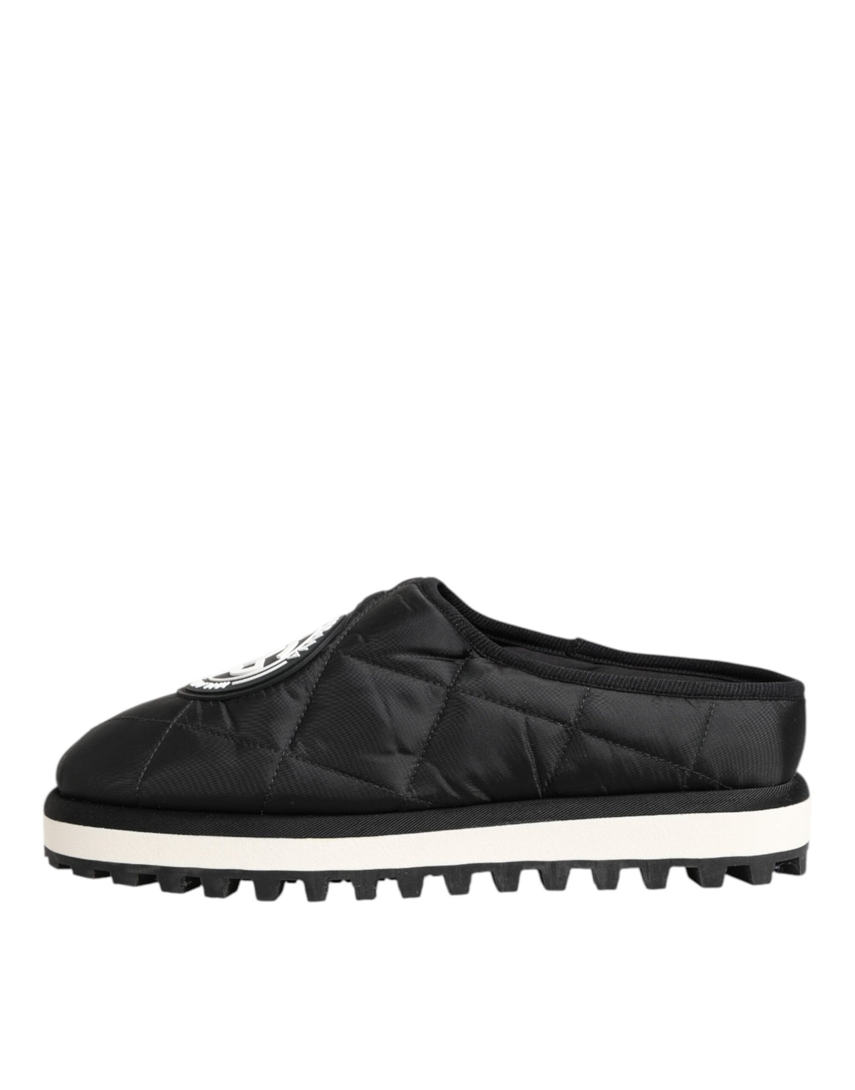 Dolce & Gabbana Black Nylon Low Top Slip On Sneaker Shoes - Eljoys Fashion 