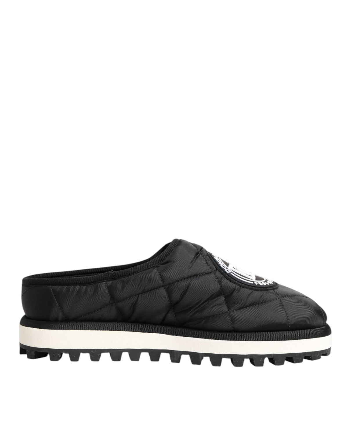 Dolce & Gabbana Black Nylon Low Top Slip On Sneaker Shoes - Eljoys Fashion 