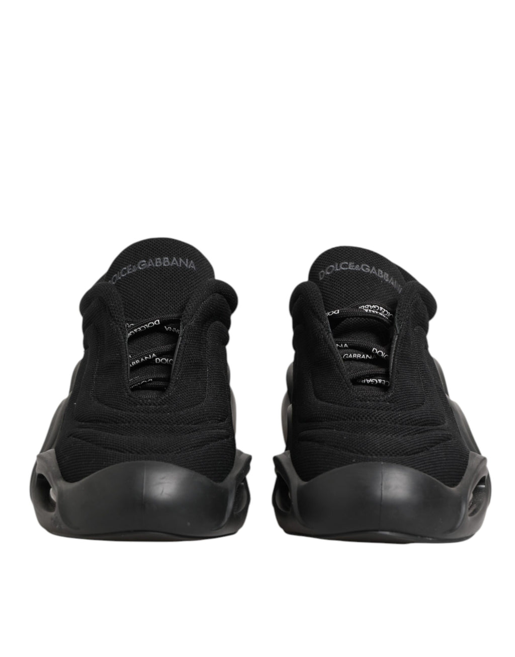 Dolce & Gabbana Black Lace Up Wave Low Top Men Sneaker Shoes - Eljoys Fashion 