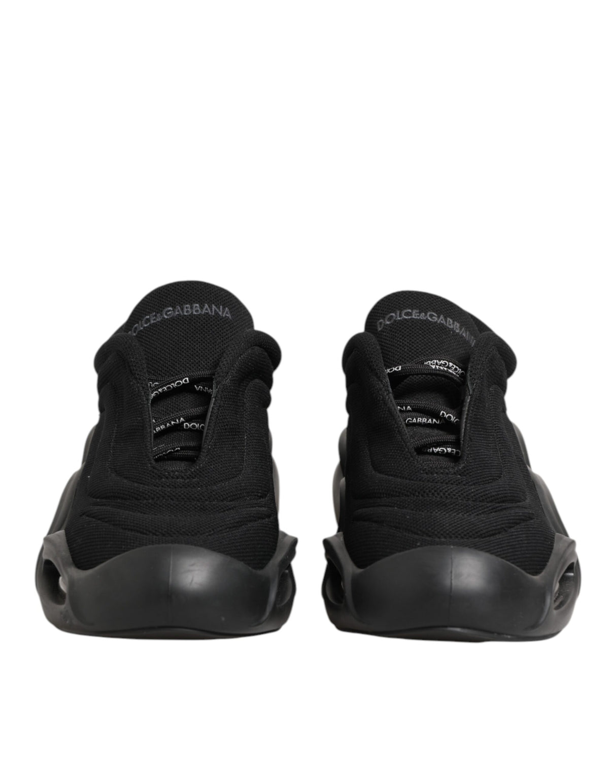 Dolce & Gabbana Black Lace Up Wave Low Top Men Sneaker Shoes - Eljoys Fashion 