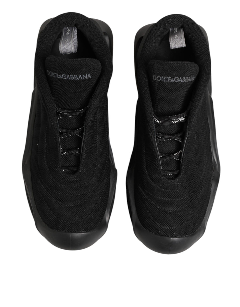 Dolce & Gabbana Black Lace Up Wave Low Top Men Sneaker Shoes - Eljoys Fashion 