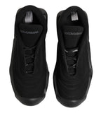 Dolce & Gabbana Black Lace Up Wave Low Top Men Sneaker Shoes - Eljoys Fashion 