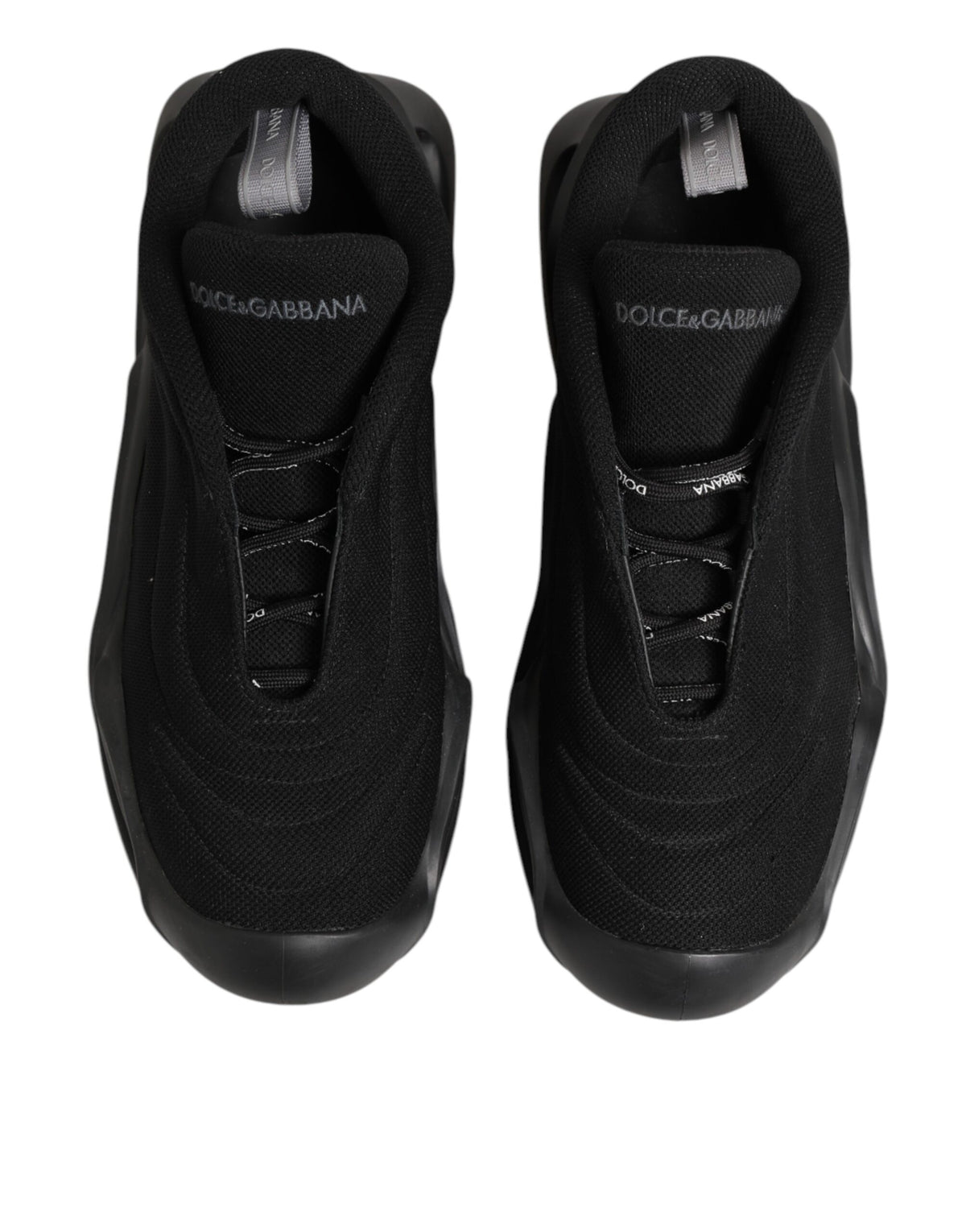 Dolce & Gabbana Black Lace Up Wave Low Top Men Sneaker Shoes - Eljoys Fashion 
