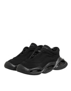 Dolce & Gabbana Black Lace Up Wave Low Top Men Sneaker Shoes - Eljoys Fashion 