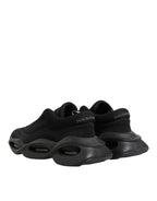 Dolce & Gabbana Black Lace Up Wave Low Top Men Sneaker Shoes - Eljoys Fashion 