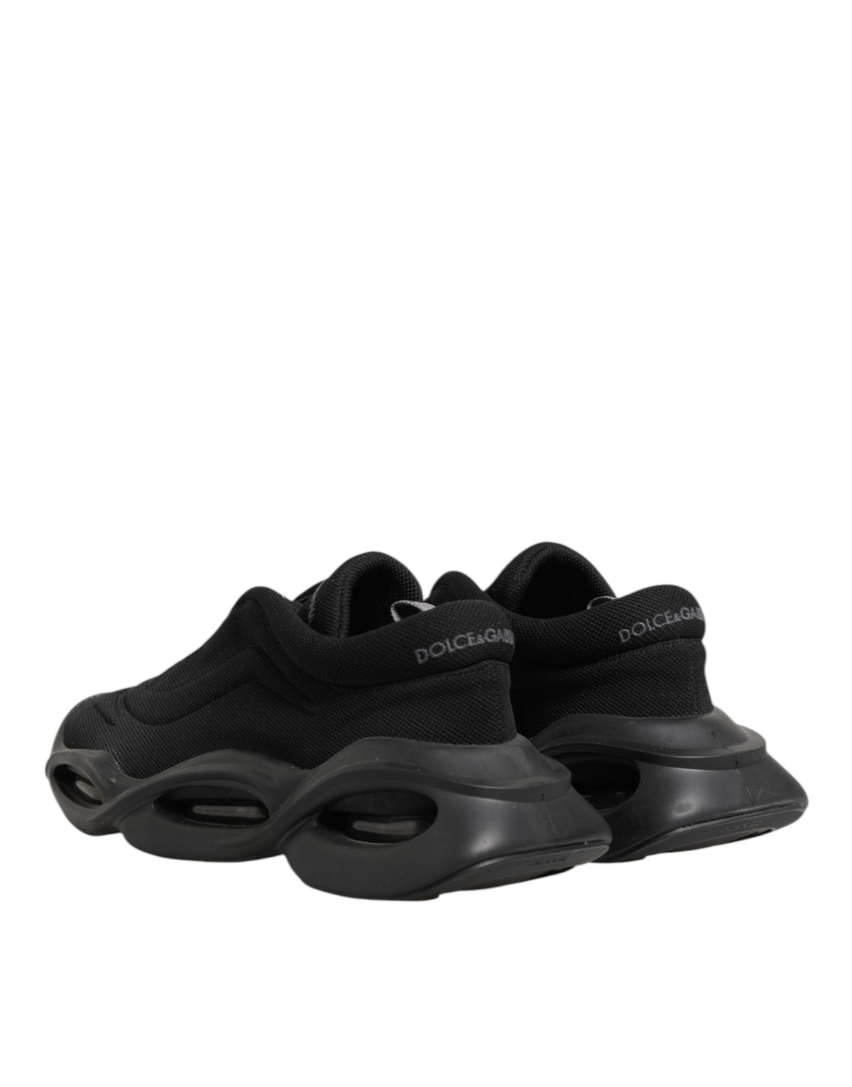 Dolce & Gabbana Black Lace Up Wave Low Top Men Sneaker Shoes - Eljoys Fashion 