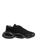 Dolce & Gabbana Black Lace Up Wave Low Top Men Sneaker Shoes - Eljoys Fashion 