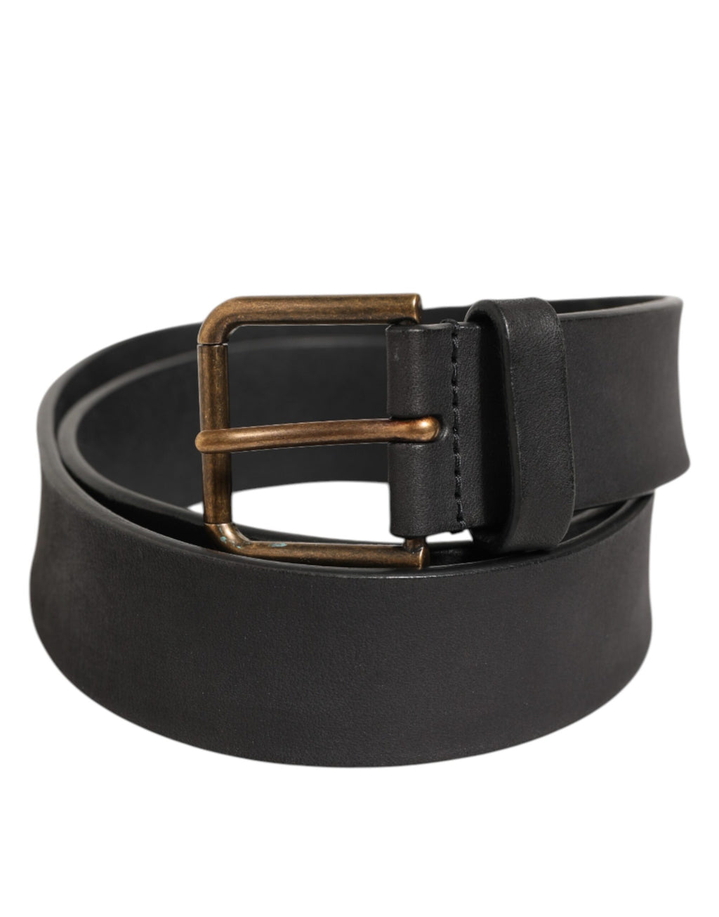 Dolce & Gabbana Black Leather Metal Buckle Classic Men Belt - Eljoys Fashion 