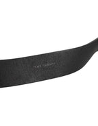Dolce & Gabbana Black Leather Metal Buckle Classic Men Belt - Eljoys Fashion 