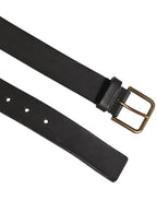 Dolce & Gabbana Black Leather Metal Buckle Classic Men Belt - Eljoys Fashion 