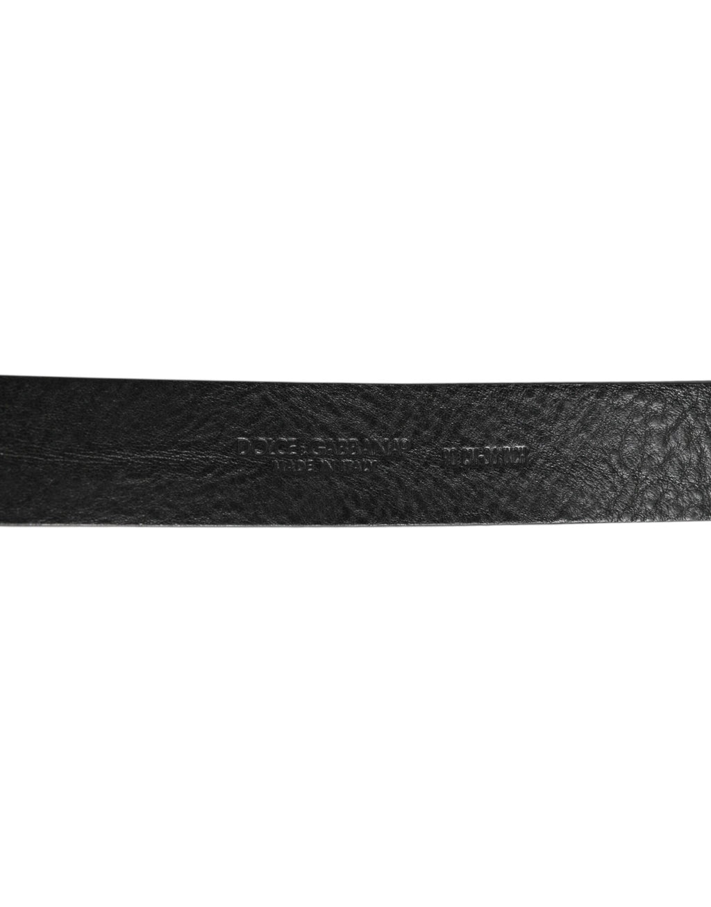 Dolce & Gabbana Black Leather Classic Metal Logo Buckle Belt - Eljoys Fashion 