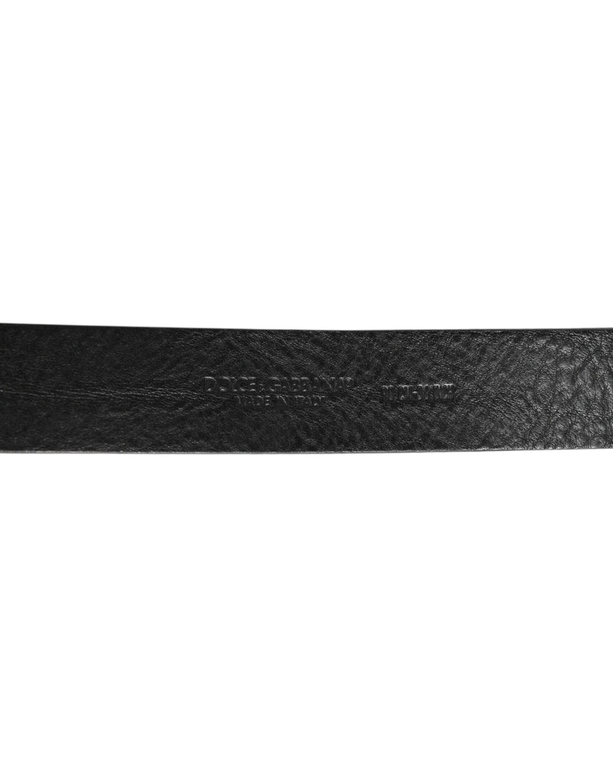 Dolce & Gabbana Black Leather Classic Metal Logo Buckle Belt - Eljoys Fashion 
