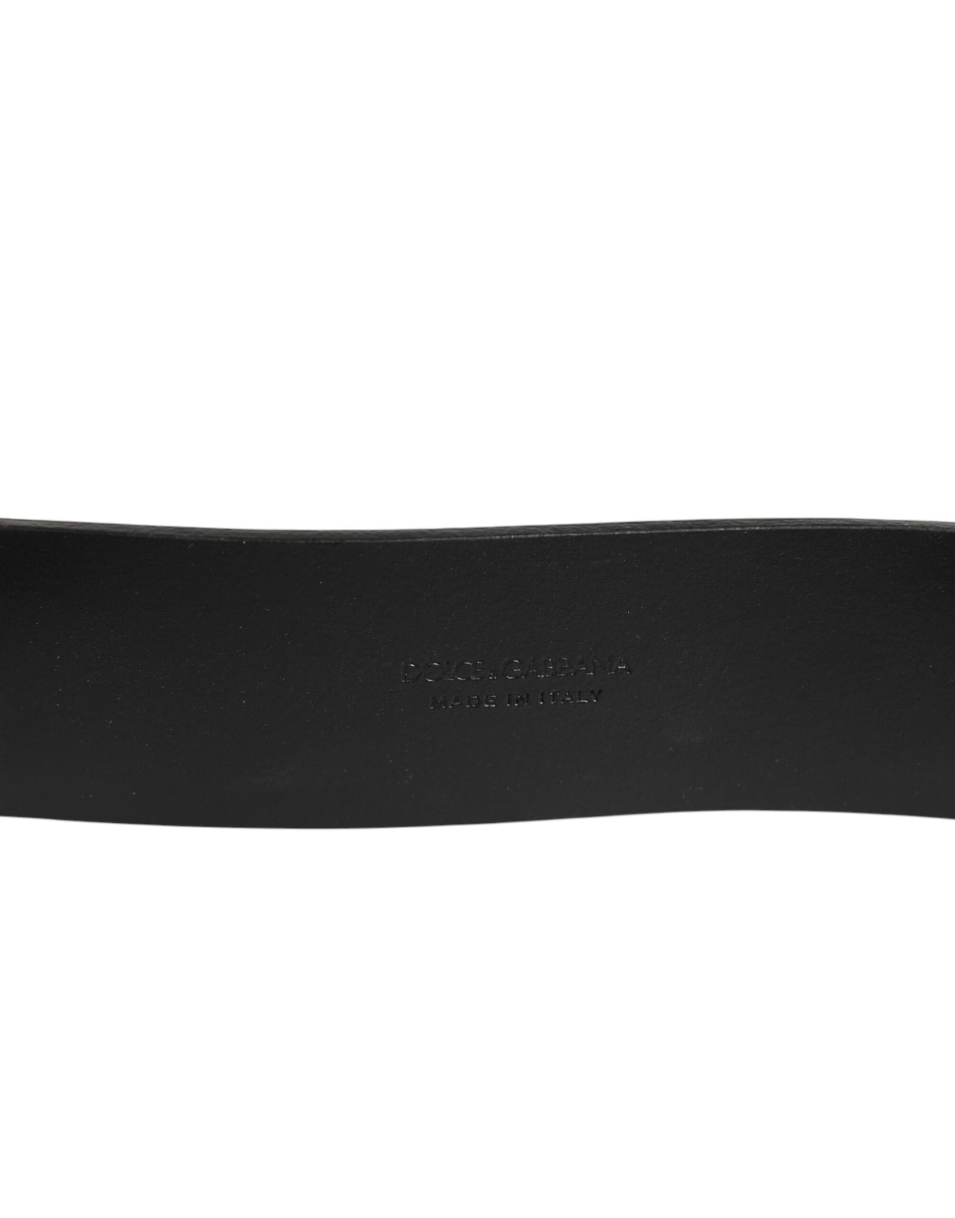 Dolce & Gabbana Brown Classic Gold Metal Logo Buckle Men Belt