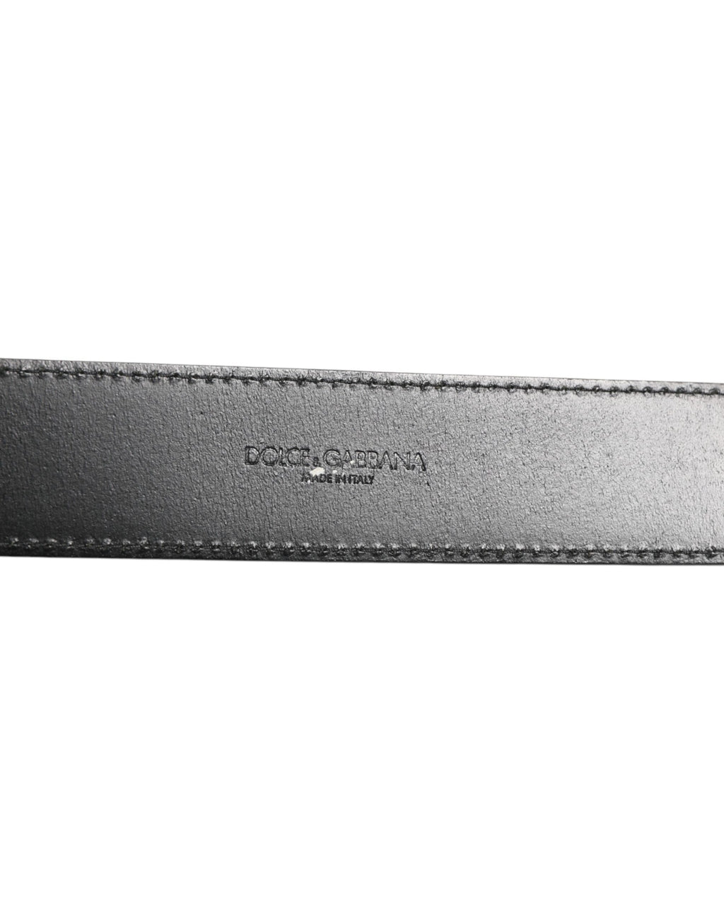 Dolce & Gabbana Black Leather Classic Metal Logo Buckle Belt - Eljoys Fashion 