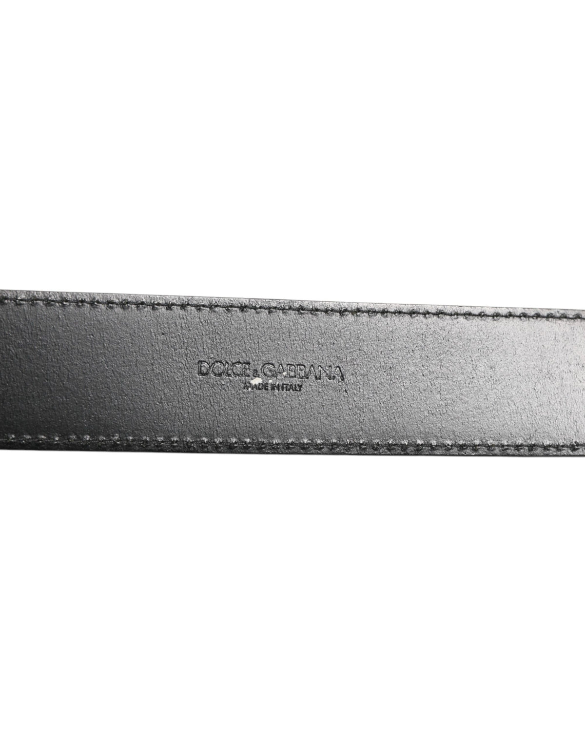 Dolce & Gabbana Black Leather Classic Metal Logo Buckle Belt - Eljoys Fashion 