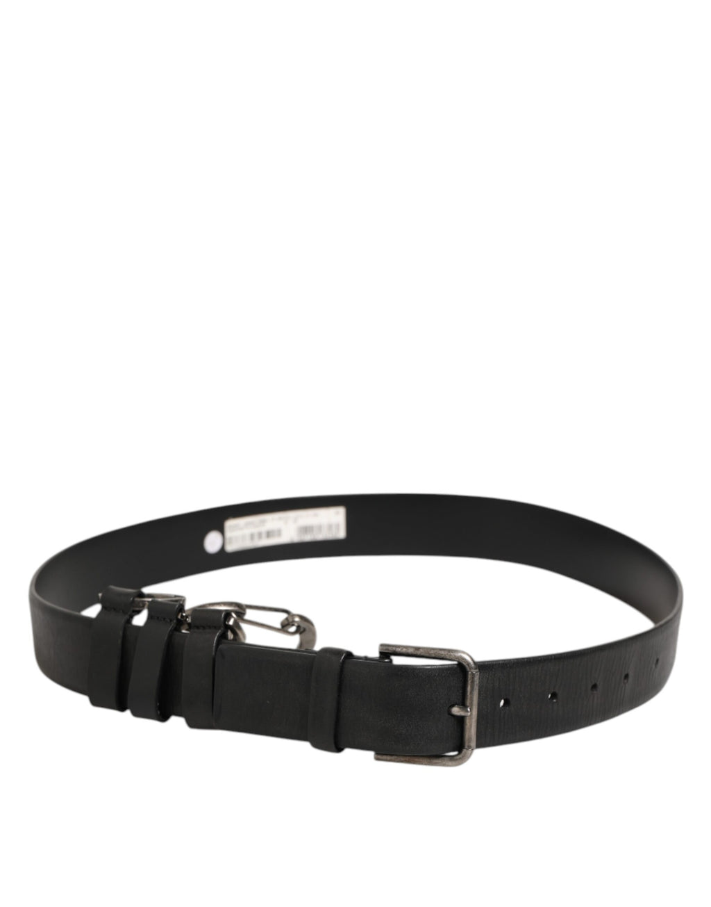 Dolce & Gabbana Black Key Ring Clip Attachments Buckle Belt - Eljoys Fashion 