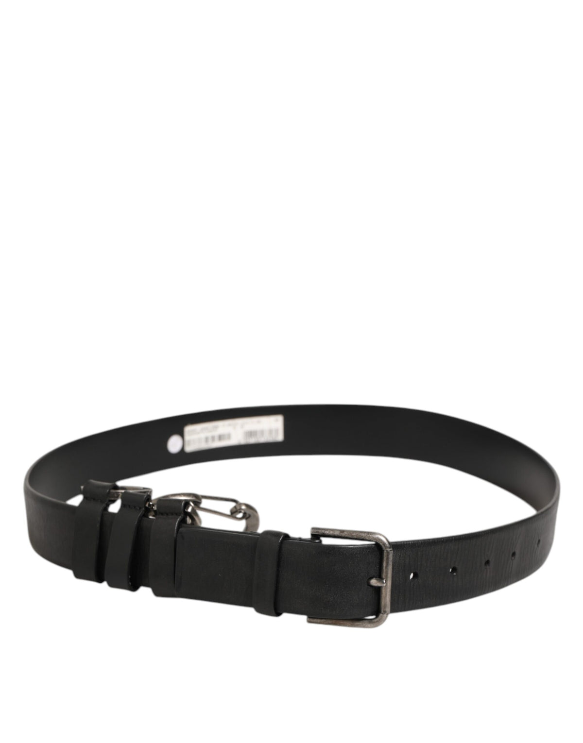 Dolce & Gabbana Black Key Ring Clip Attachments Buckle Belt - Eljoys Fashion 