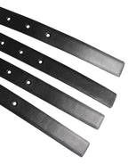 Dolce & Gabbana Black Leather 4-Strap Metal Multi-Buckle Belt - Eljoys Fashion 