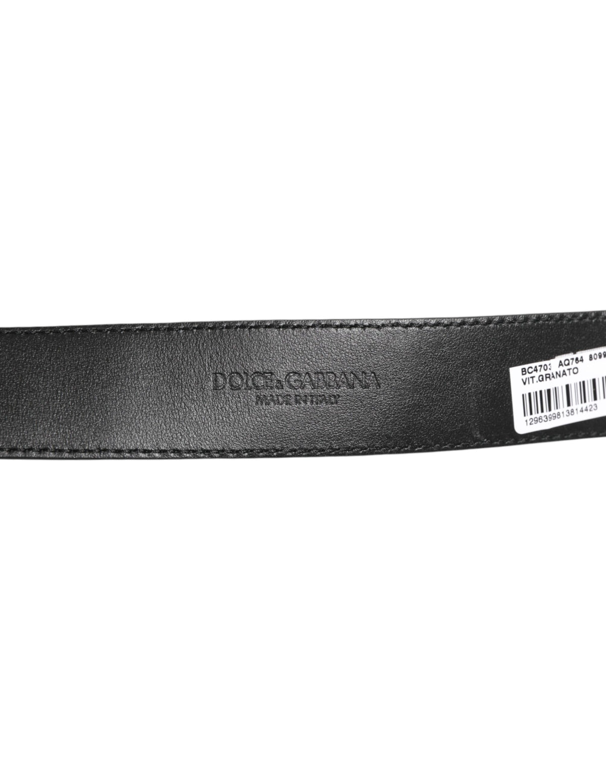 Dolce & Gabbana Black Leather Classic Metal Logo Buckle Belt - Eljoys Fashion 