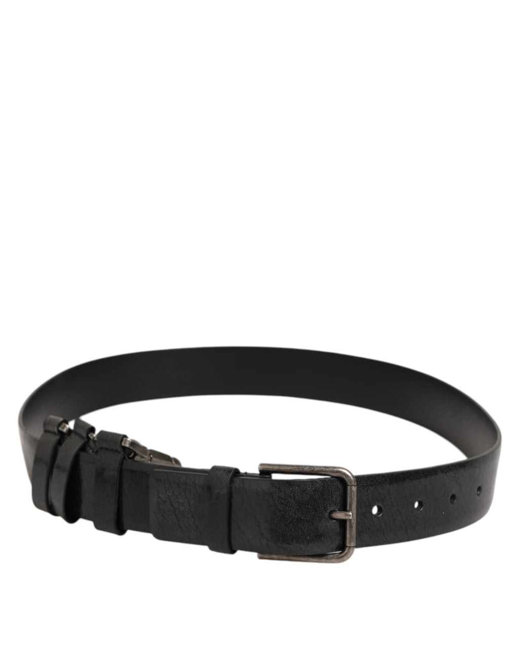 Dolce & Gabbana Black Key Ring Clip Attachments Buckle Belt - Eljoys Fashion 