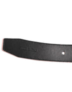 Dolce & Gabbana Pink Leather Perforated Detailing Buckle Belt - Eljoys Fashion 