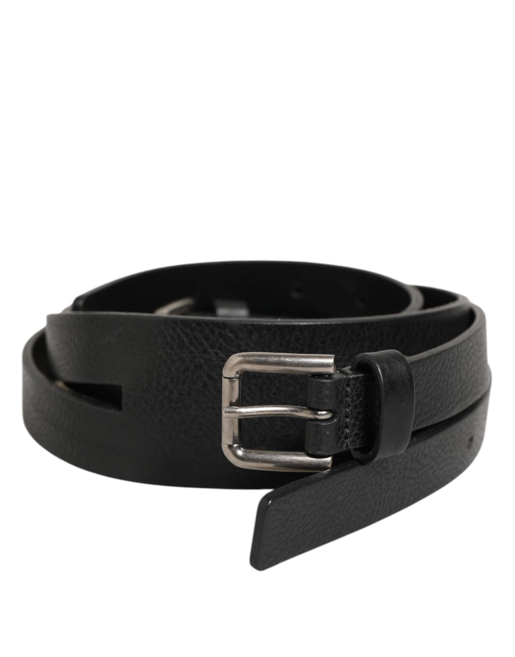 Dolce & Gabbana Black Double Strap Leather Gold Buckle Belt - Eljoys Fashion 