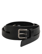 Dolce & Gabbana Black Double Strap Leather Gold Buckle Belt - Eljoys Fashion 