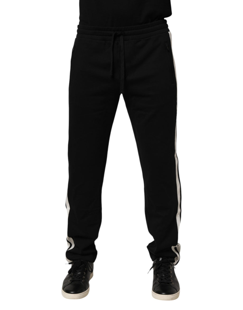 Dolce & Gabbana Black Cotton Jogger Sweatpants Trouser Pants - Eljoys Fashion 