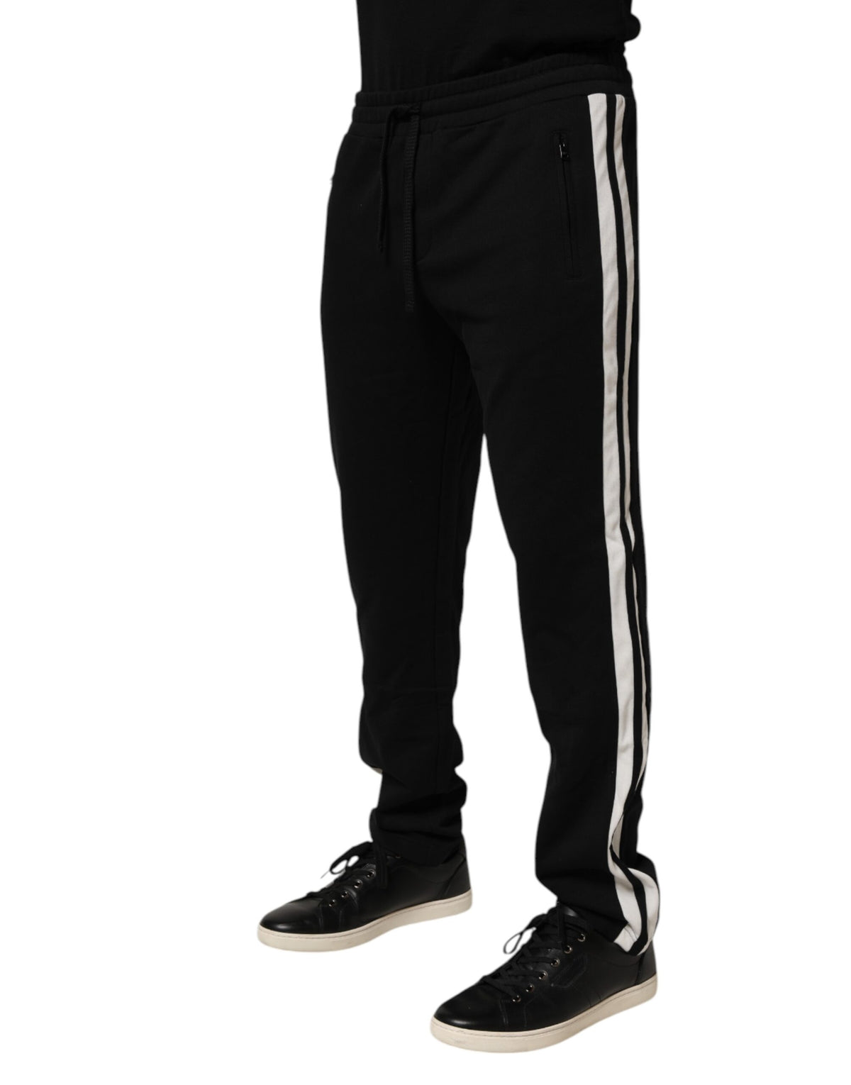 Dolce & Gabbana Black Cotton Jogger Sweatpants Trouser Pants - Eljoys Fashion 