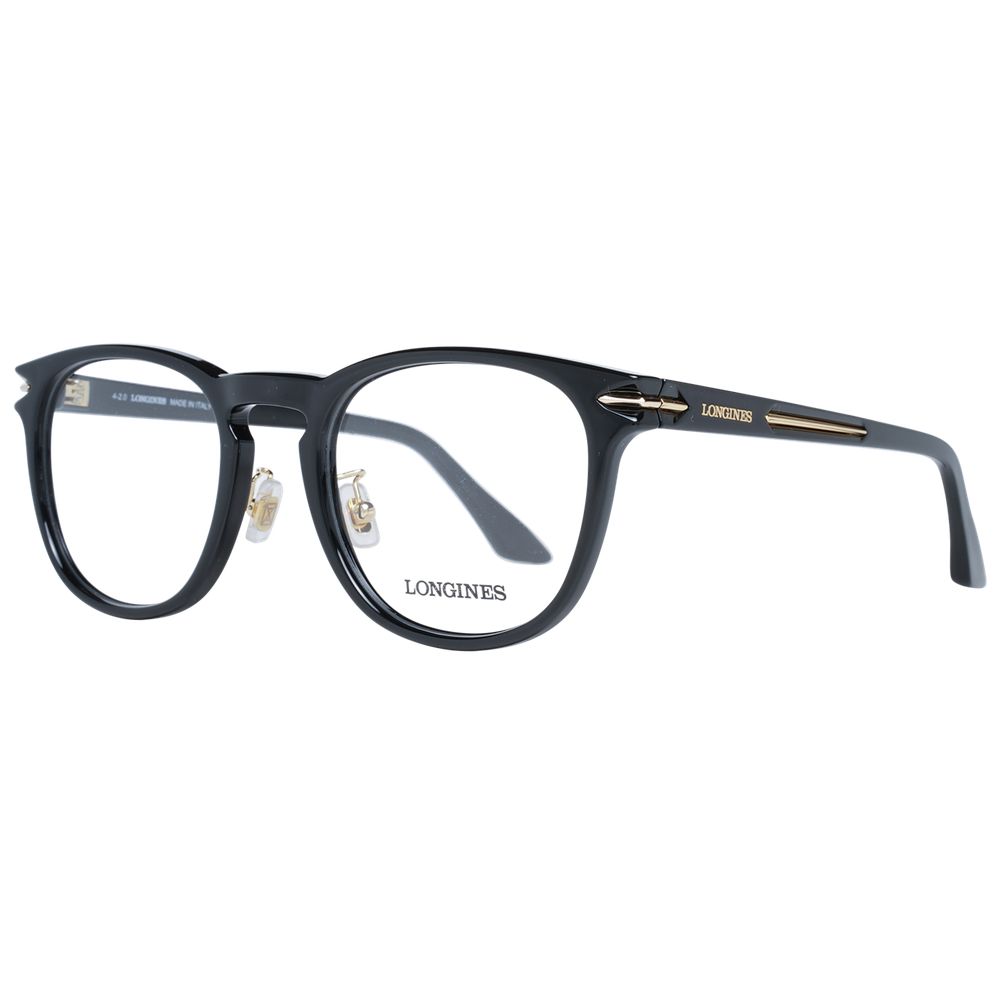 Longines Black Plastic Glasses Frames