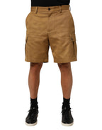 Dolce & Gabbana Brown Cotton Stretch Logo CargoBermuda Shorts - Eljoys Fashion 