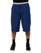 Dolce & Gabbana Blue Cotton Blend Bermuda Sweatpants Shorts - Eljoys Fashion 