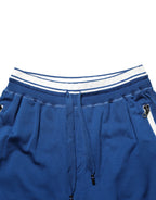 Dolce & Gabbana Blue Cotton Blend Bermuda Sweatpants Shorts - Eljoys Fashion 