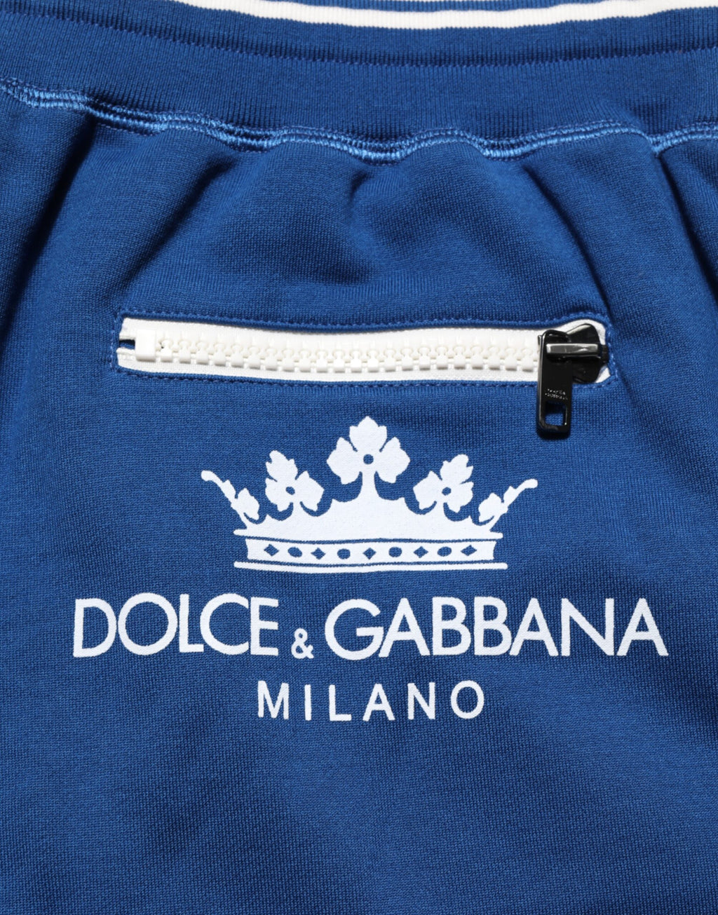 Dolce & Gabbana Blue Cotton Blend Bermuda Sweatpants Shorts - Eljoys Fashion 