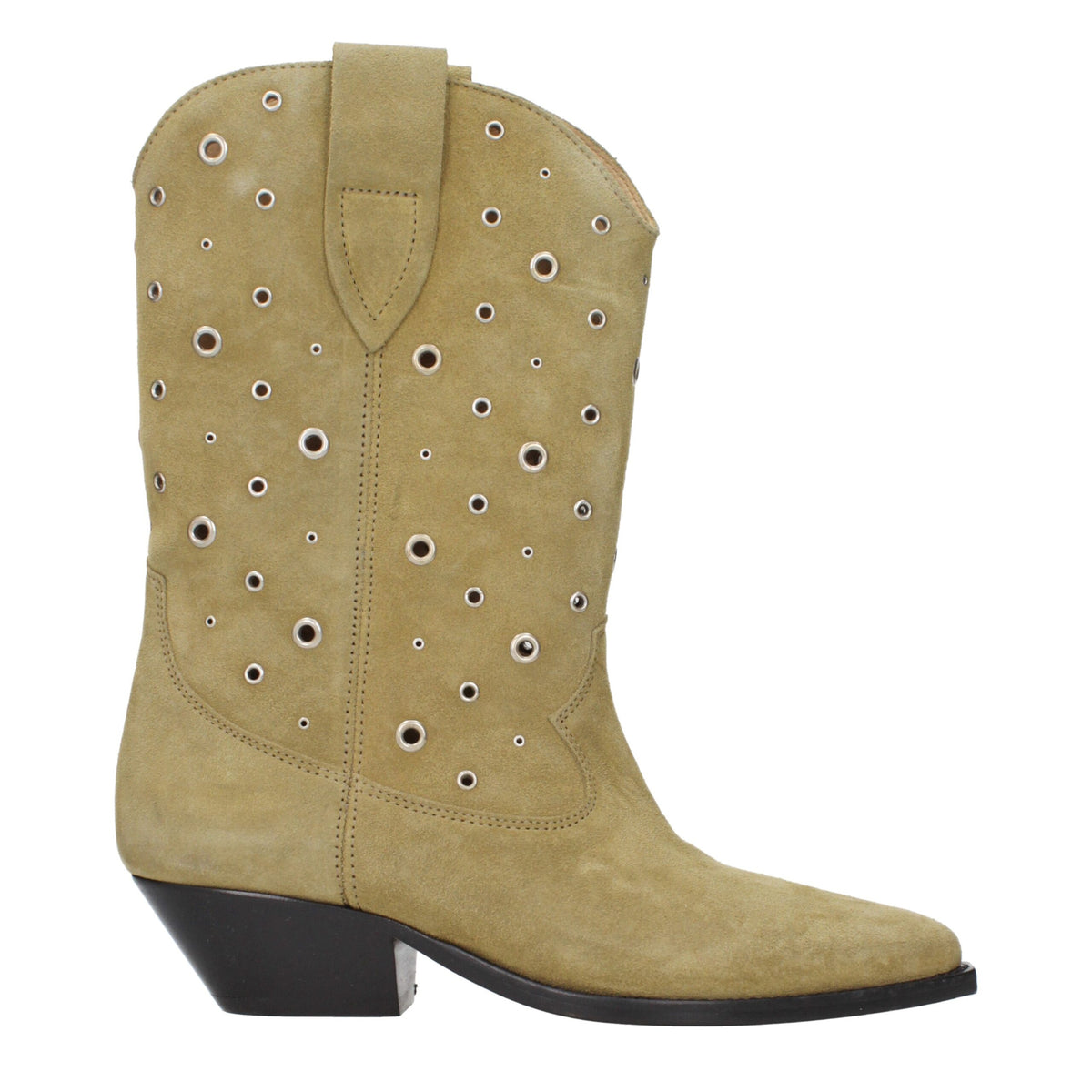 Beige leather ankle boots by Isabel Marant featuring stylish design and ankle-high cut, perfect for casual or chic outfits.