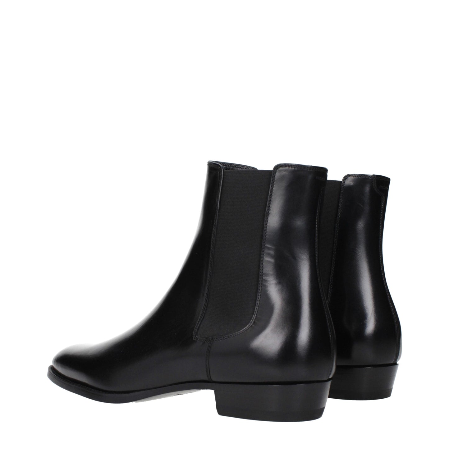 Celine Black Leather Ankle Boots Celine