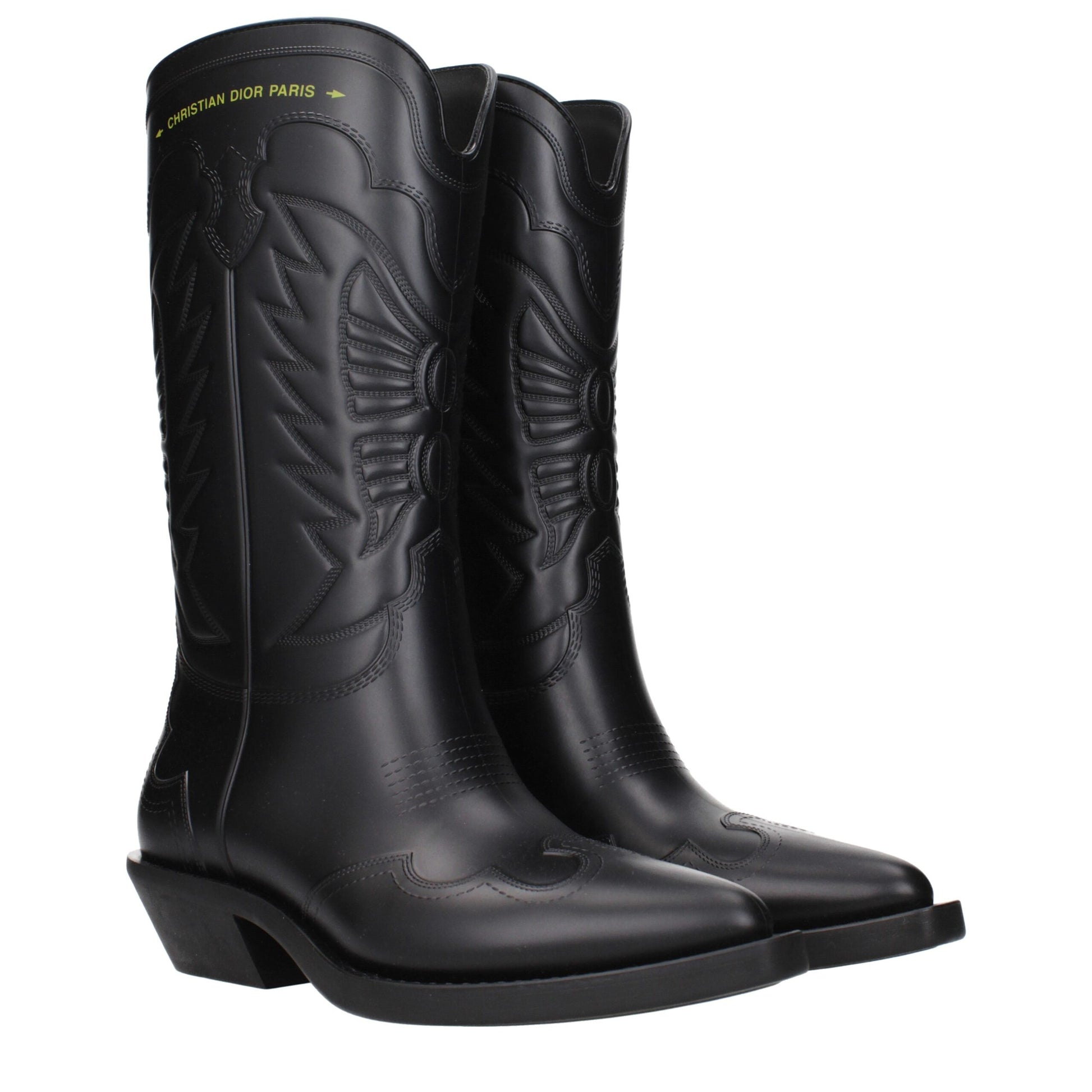Christian Dior Black Cotton Boots Christian Dior