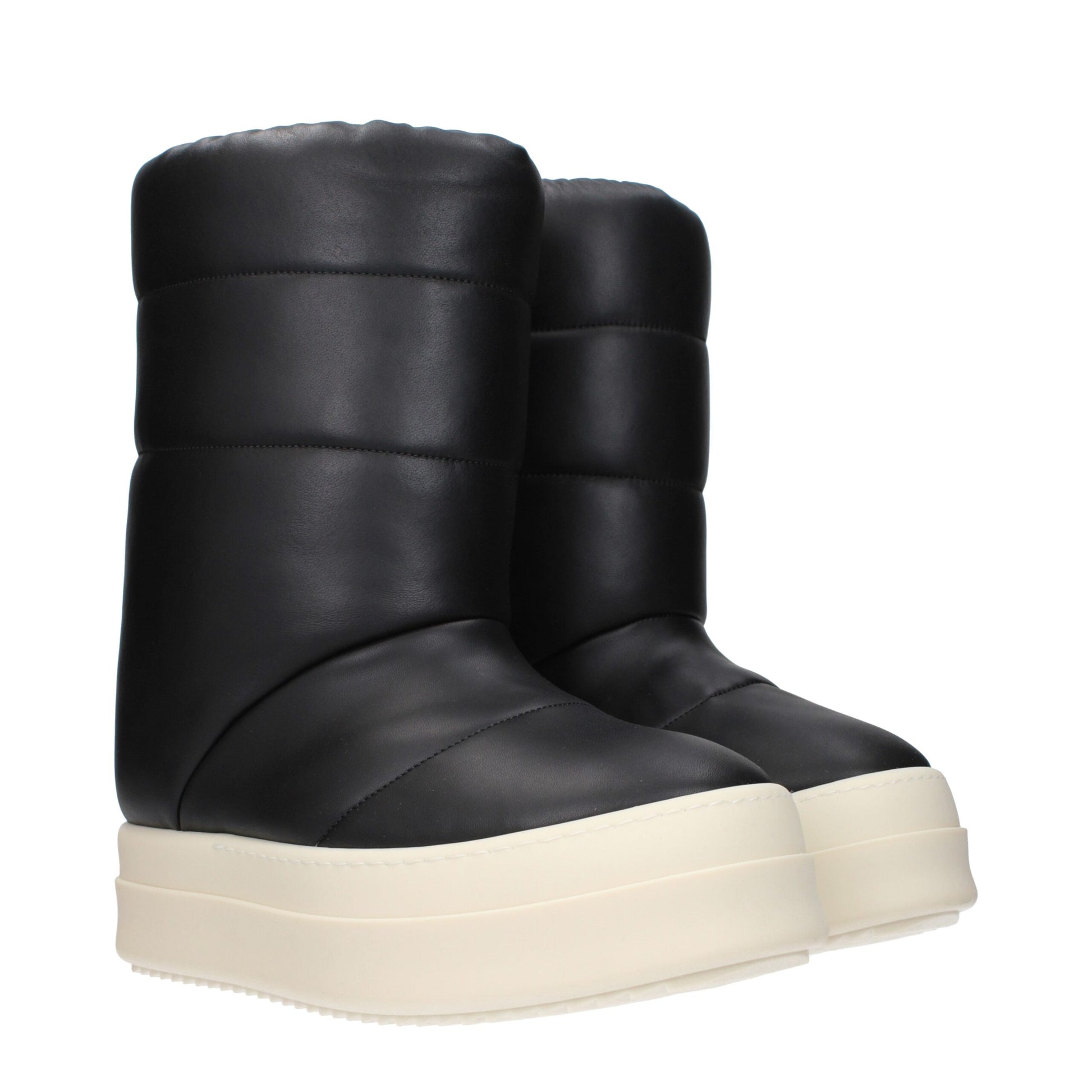 Rick Owens Black Leather Ankle Boots Rick Owens