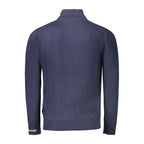 Pepe Jeans blue cotton men's sweater with crew neck and long sleeves, casual and comfortable for everyday wear.