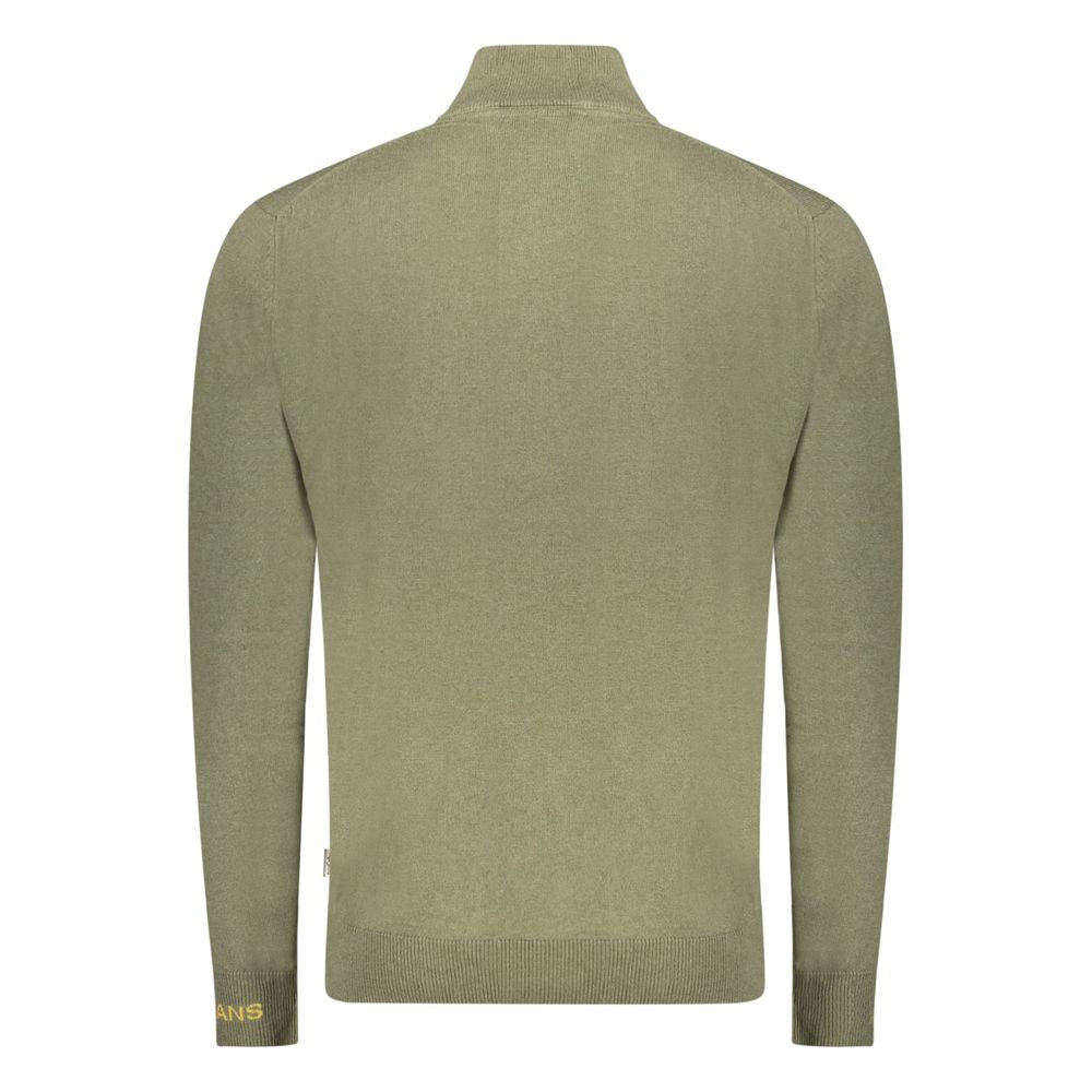 Pepe Jeans men's verde cotton sweater with crew neckline and long sleeves, casual style, on a plain white background.