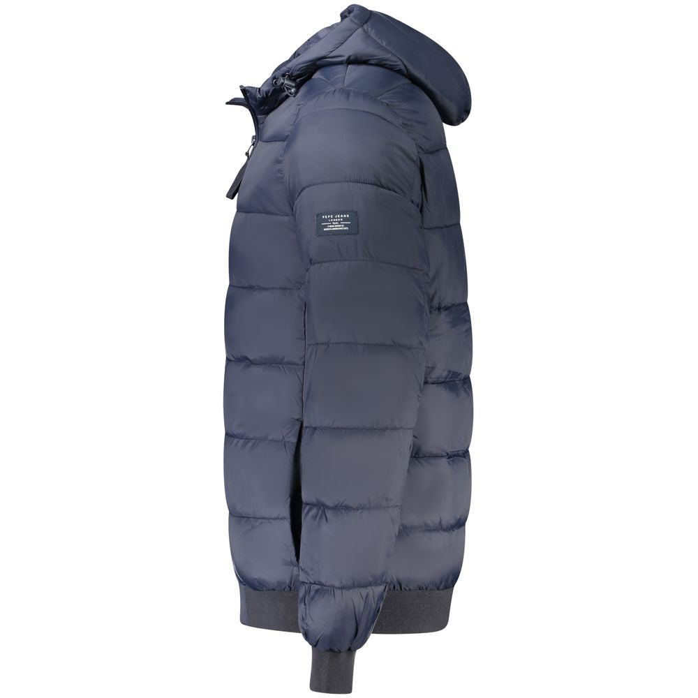 Pepe Jeans Blue Polyamide Jackets & Coat Pepe Jeans