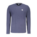 Blue cotton North Sails men's T-shirt with crew neckline and short sleeves, displayed on a plain background.