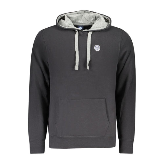North Sails Black Cotton Men Sweatshirt North Sails