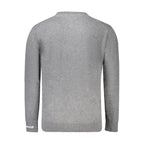 Pepe Jeans men's gray cotton sweater with crew neckline, long sleeves, and ribbed cuffs for a casual, comfortable fit.