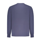 North Sails blue cotton men's sweatshirt with crew neck and long sleeves, casual and comfortable clothing for men.